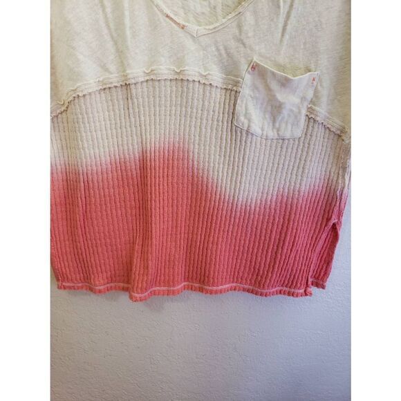 Free People Sundial Dip Dye Tee Thermal Tee size XS - Picture 8 of 13